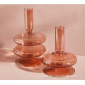 Elegant colored Glass Candlestick Holder